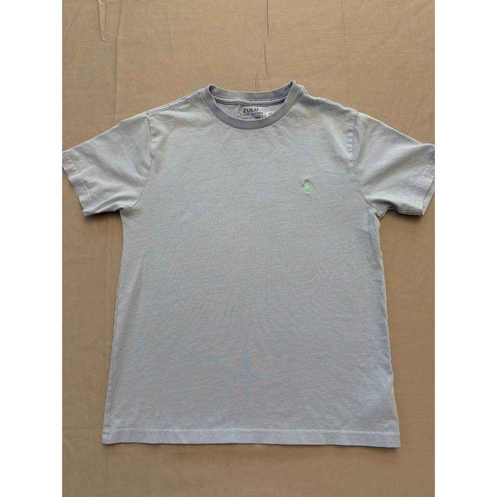 Polo Ralph Lauren Kids Light Blue Short Sleeve Pony Logo T-Shirt Size S 8